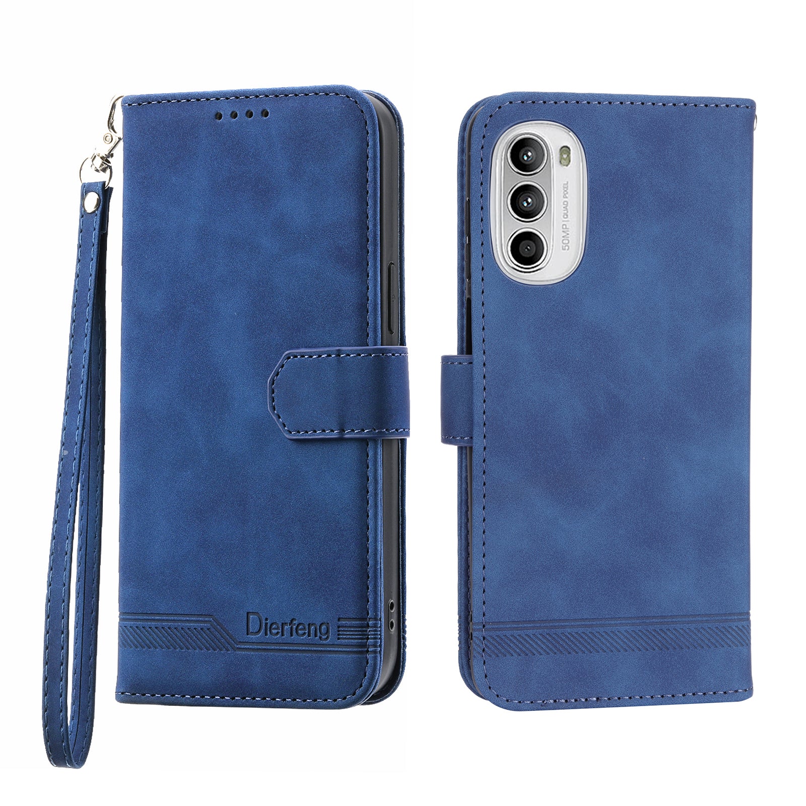 DIERFENG DF-03 pro Motorola Moto G52 4G G82 5G Stojánek PU kožené pouzdro Lines Potištěná peněženka Kryt telefonu DIERFENG DF-03 pro Motorola Moto G52 4G G82 5G Stojánek PU kožené pouzdro Lines Potištěná peněženka Kryt telefonu
